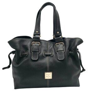 Dooney & Bourke Black Pebbled Leather Chiara Tote Bag